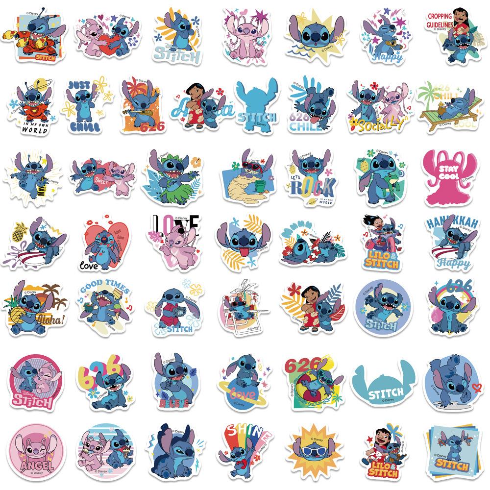 50/100/150pcs Disney Lilo Stitch Movie Stickers DIY Scrapbook Phone Guitar Laptop Suitcase Waterproof Decals Sticker Kids Toys