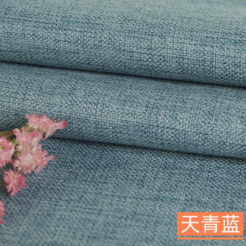 Thickened Cotton Linen Fabric Plain Weave Bamboo By The Meter for Sofa Bags Tablecloths Curtains DIY Sewing Cloth Wearable Black