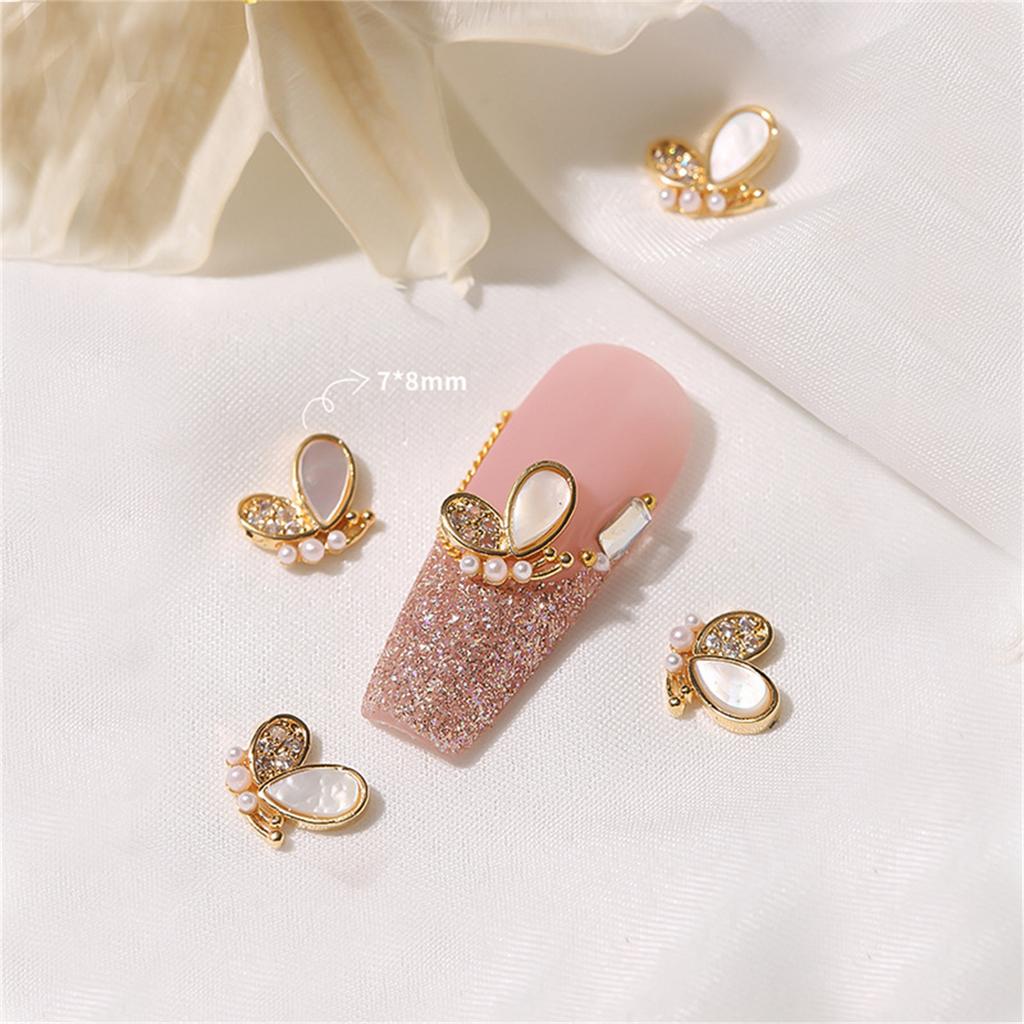 3D Nail Art Charms Zircon Nail Rhinestones Nail Gems Alloy Butterfly-Nail Crystals Diamonds for DIY Nail Art Decoration