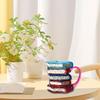 Books Stack Coffee Cup Accessories Colorful Reading Bookish Items Supplies for Book Lovers Writer