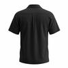 Loose Cuban Collar Short Sleeve Shirt Men's Summer Casual Solid Color Beach Shirts Men