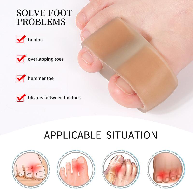 2Pcs/1Pair Silicone Toe Spreader Separator Bunion  Corrector Thumb Finger Correction Straightener Foot Care Tool