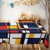 Abstract Geometric Rectangle Table Cloth for Table Decor Kitchen Dining Waterproof Reusable Tablecloth for Tables Indoor Outdoor