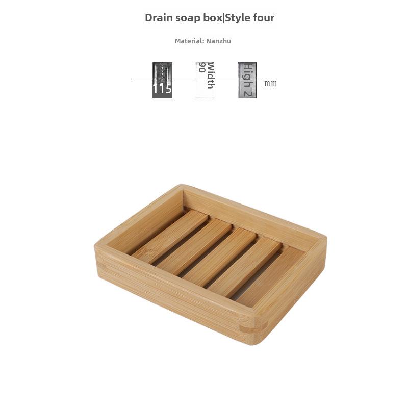 Bambus Graviertes Logo Badezimmer Seifenablage - Home Ablagebox mit Ablauf