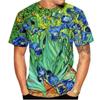 Neues Van Gogh Kunstgemälde 3D-Druck T-Shirt Sternenhimmel T-Shirt Für Männer Kurze Ärmel Street Oversized Tops Damen Klassisches T-Shirt