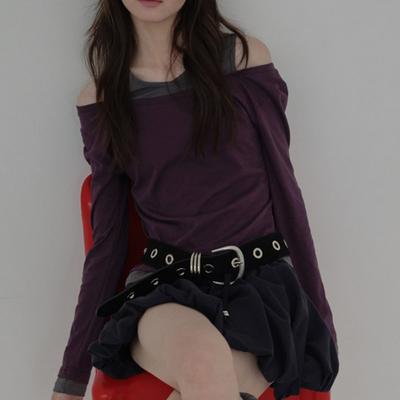 Margarin Fingers WIDE EYELET BELT (BLACK)