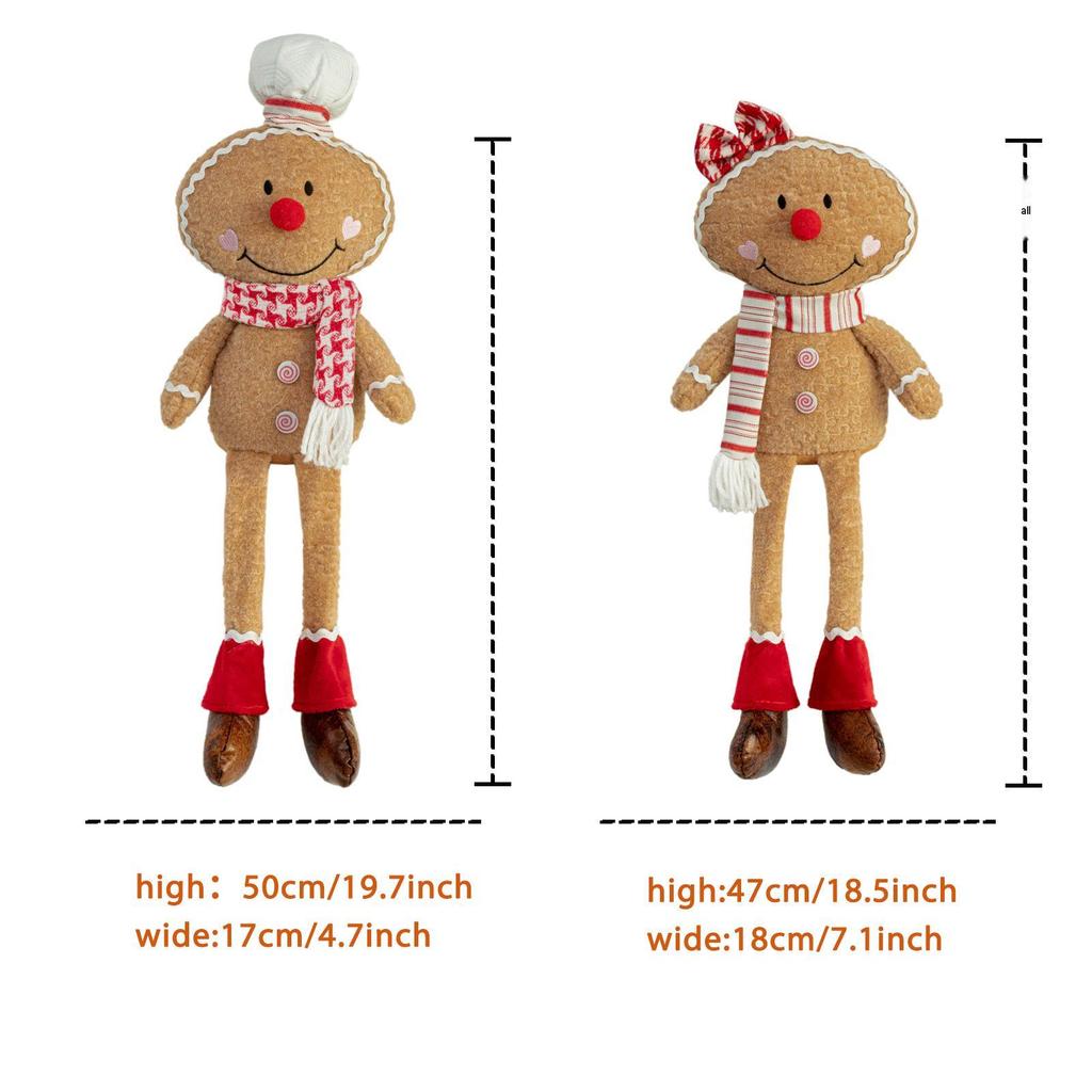 Christmas Gingerbread Man Hanging Ornament with Long Legs