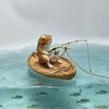 1Pcs High Quality Resin Durable Fish Tank Decor Marine Theme Creative Cat Fishing Boat Aquarium Ornament