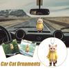 Fun Car Pendant Hanging Ornament with Chain Realistic Animal Cat-Shaped Rearview Mirror Hanging Decor Car Interior Accessories