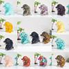 Godzilla Resin Crystal Figurine With Natural Gemstone For Home Decor And Giftgiving