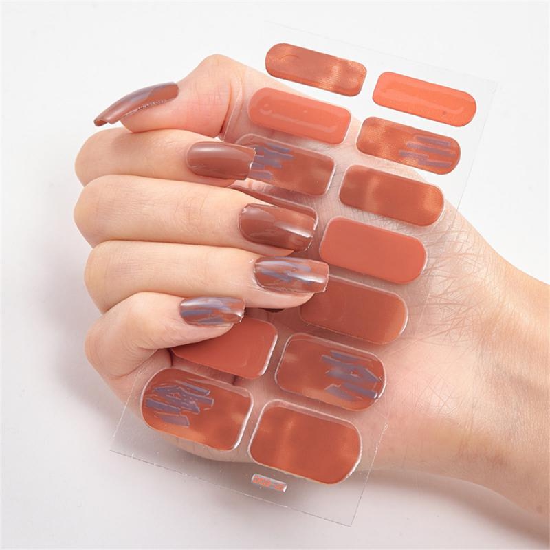 Pegatinas de Uñas de Cobertura Completa Esmalte de Uñas de Moda Decoración de Uñas Brillo Espumoso Autoadhesivas Manicura Diseñador Pegatina de Arte de Uñas