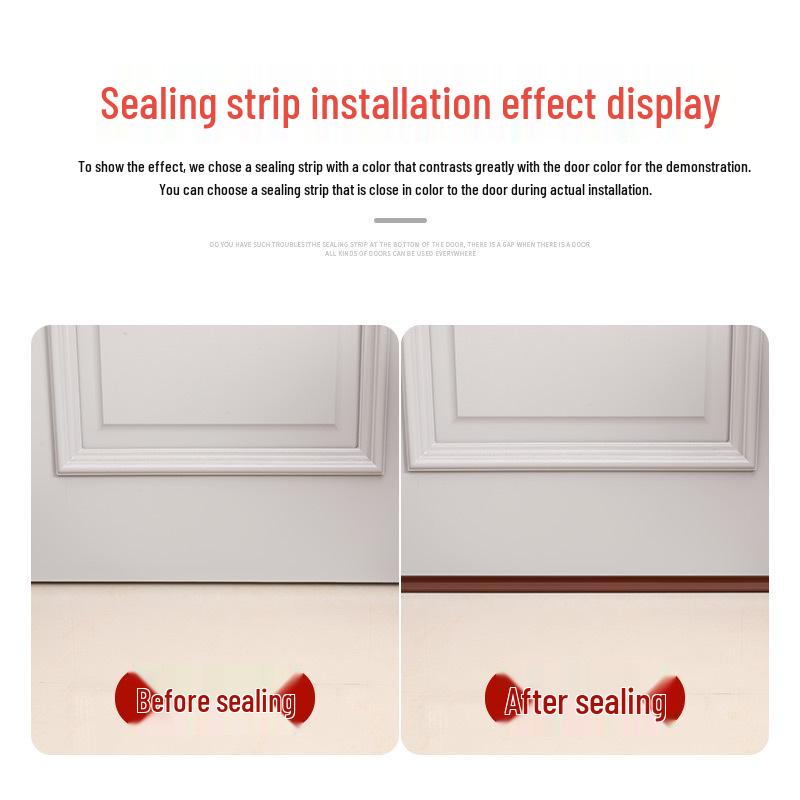 Bandă de Etanșare Fonică și Antivânt pentru Partea Inferioară a Ușii