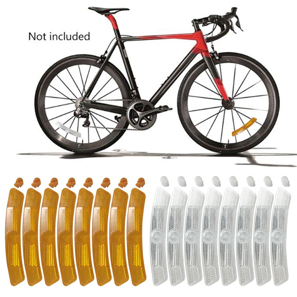 8Pcs Road Bike Wheel Spoke Reflectors Safety Warning Reflector Night Riding Warning Reflective Lights for Wheels
