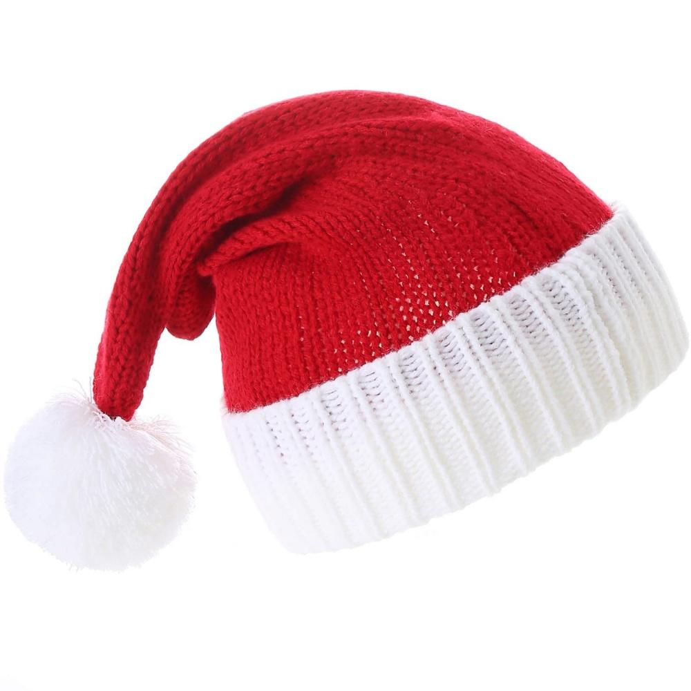 Red Fluffy Christmas Santa Hat Adult Kid Santa Hat Ornaments Xmas Home Birthday Party Near Year Festive Baby Shower Holiday Gift