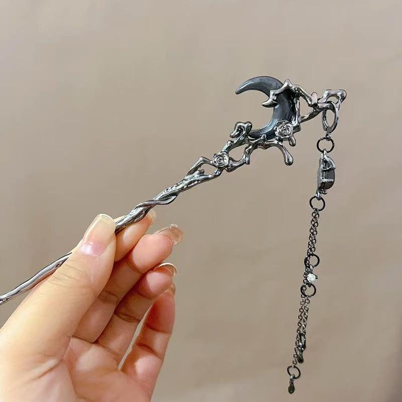 Sandalwood Women's Hairpin: Elegant Modern-Chinese Style Wooden Updo Stick