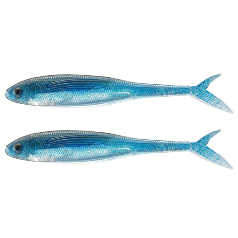 2Pcs Wobblers Shad Bait Soft Bait Artificial Bait Fishing Bait for Pike Bass Trout Sea Fishing синий