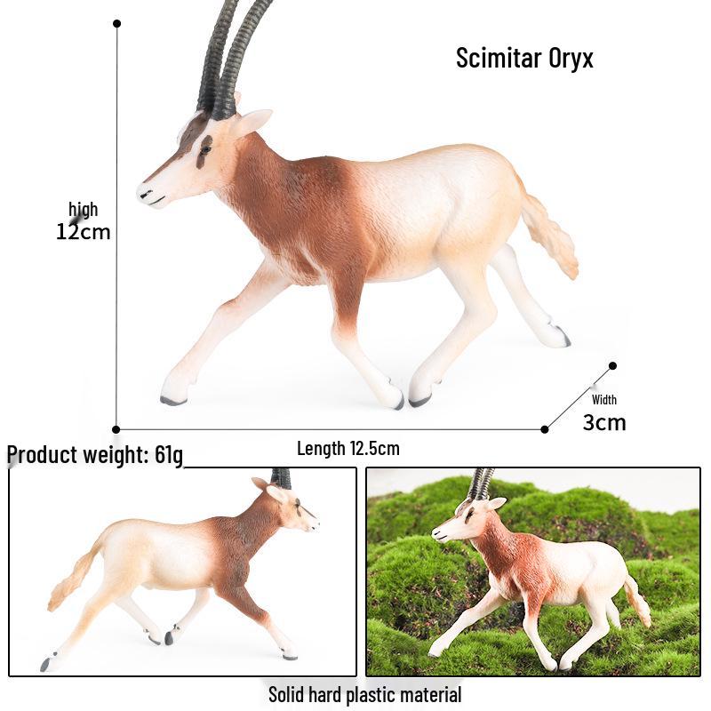 Wildlife Simulation Model: Tiger, Lion, Panda, Elephant, Rhinoceros, Kangaroo, Leopard, Horse, Sheep Toy Set