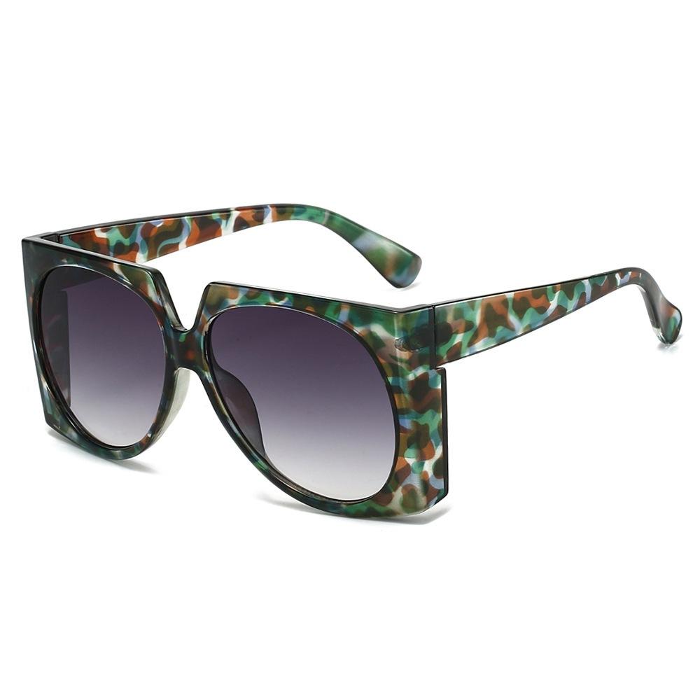 New fashionable square simple contrasting color large frame sunglasses ins trendy personality versatile street shot sunscreen sunglasses