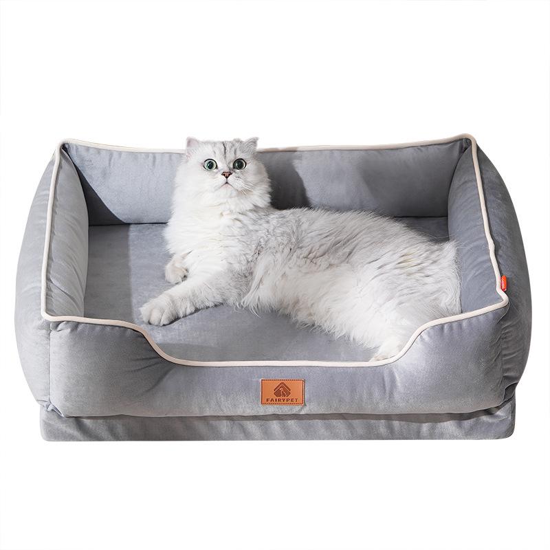 Four Seasons Universal Dog Bed: Soft Fabric Sleep Mat with Removable Egg Crate Foam
