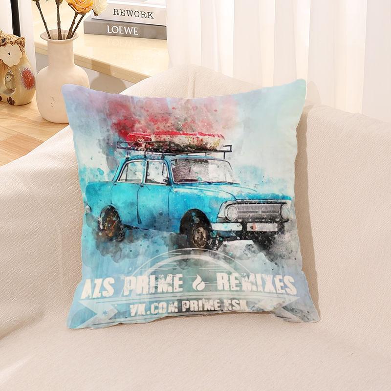 Cushion Cover Watercolor Car Pillow   Room Decor  Case