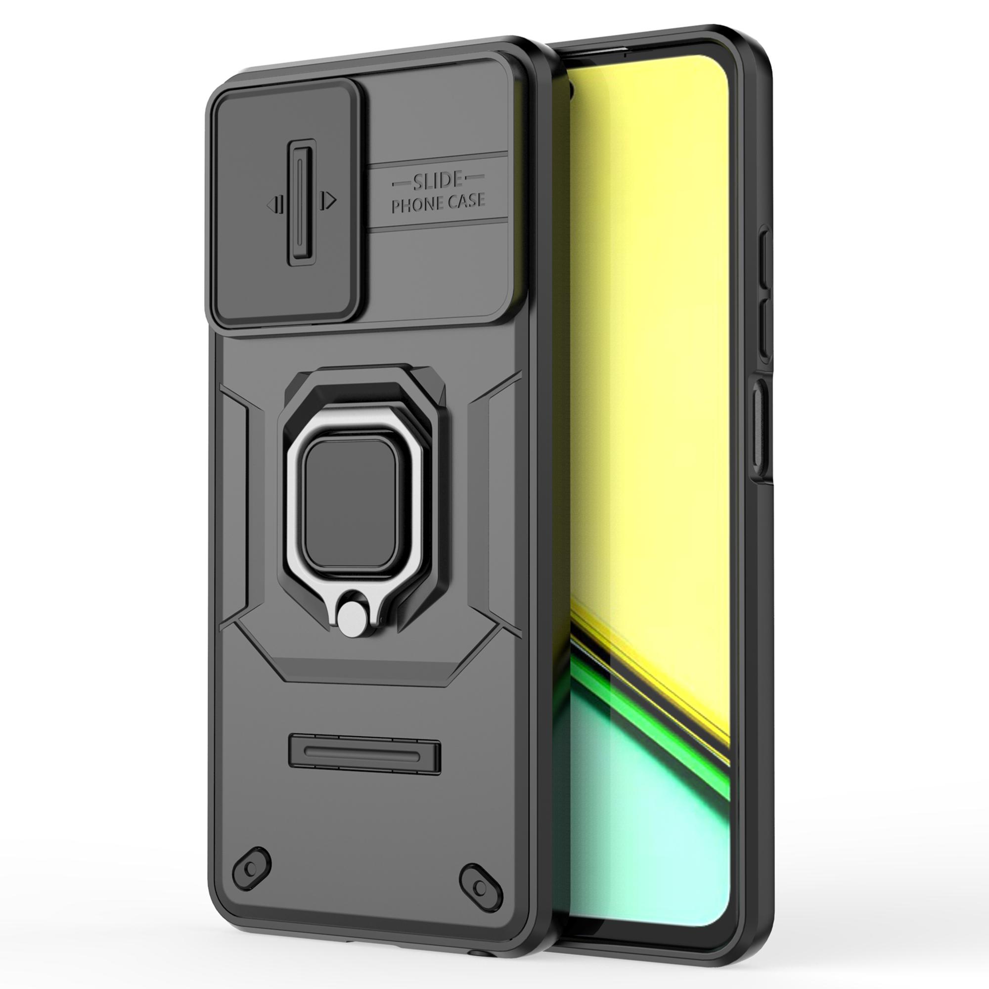 

For Realme C67 4G Case PC+TPU Slide Lens Lid Phone Cover Green