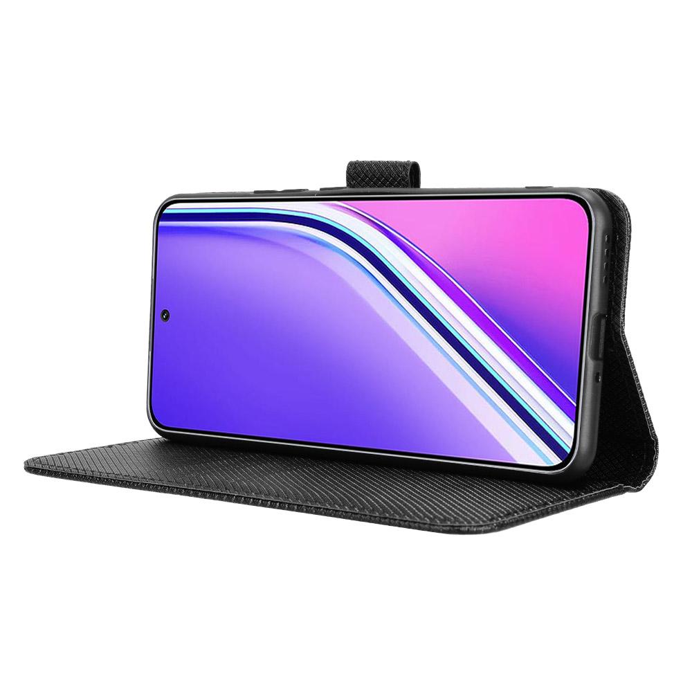 For Realme P3 Pro 5G Leather Wallet Case with Strap Diamond Texture Phone Cover