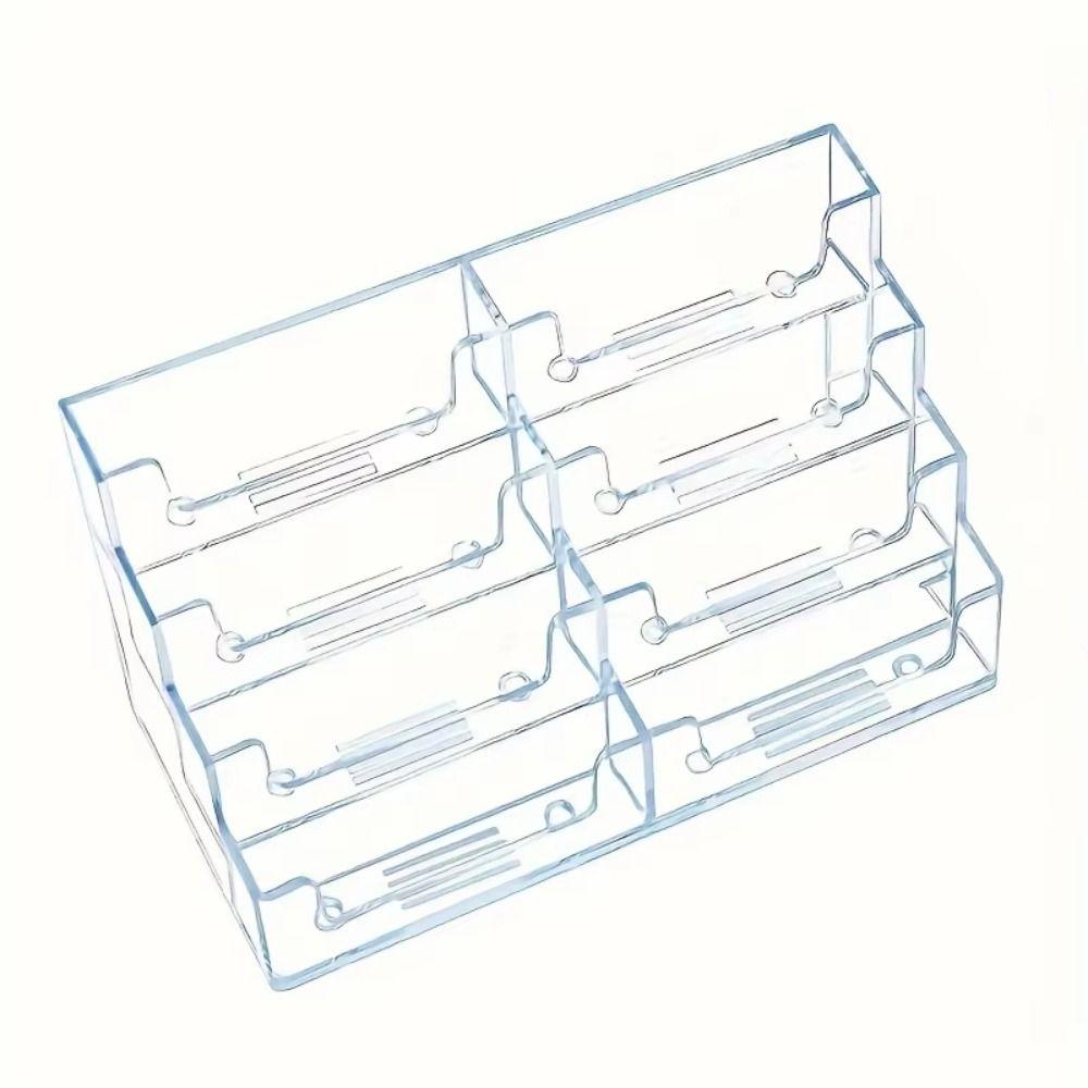 Transparent Name Card Display Stand Display Holder Business Card Storage Box  Office Supplies
