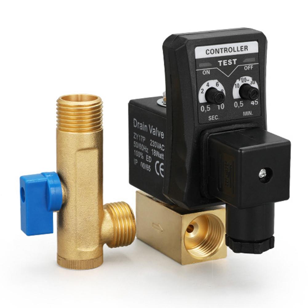1pc Automatic Electronic Drain Valve Compressed Air System Split Electronic Timer For Filters Gas Tanks Easy Installation