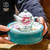Chengdexuan Hand-painted Peony Ceramic Teapot