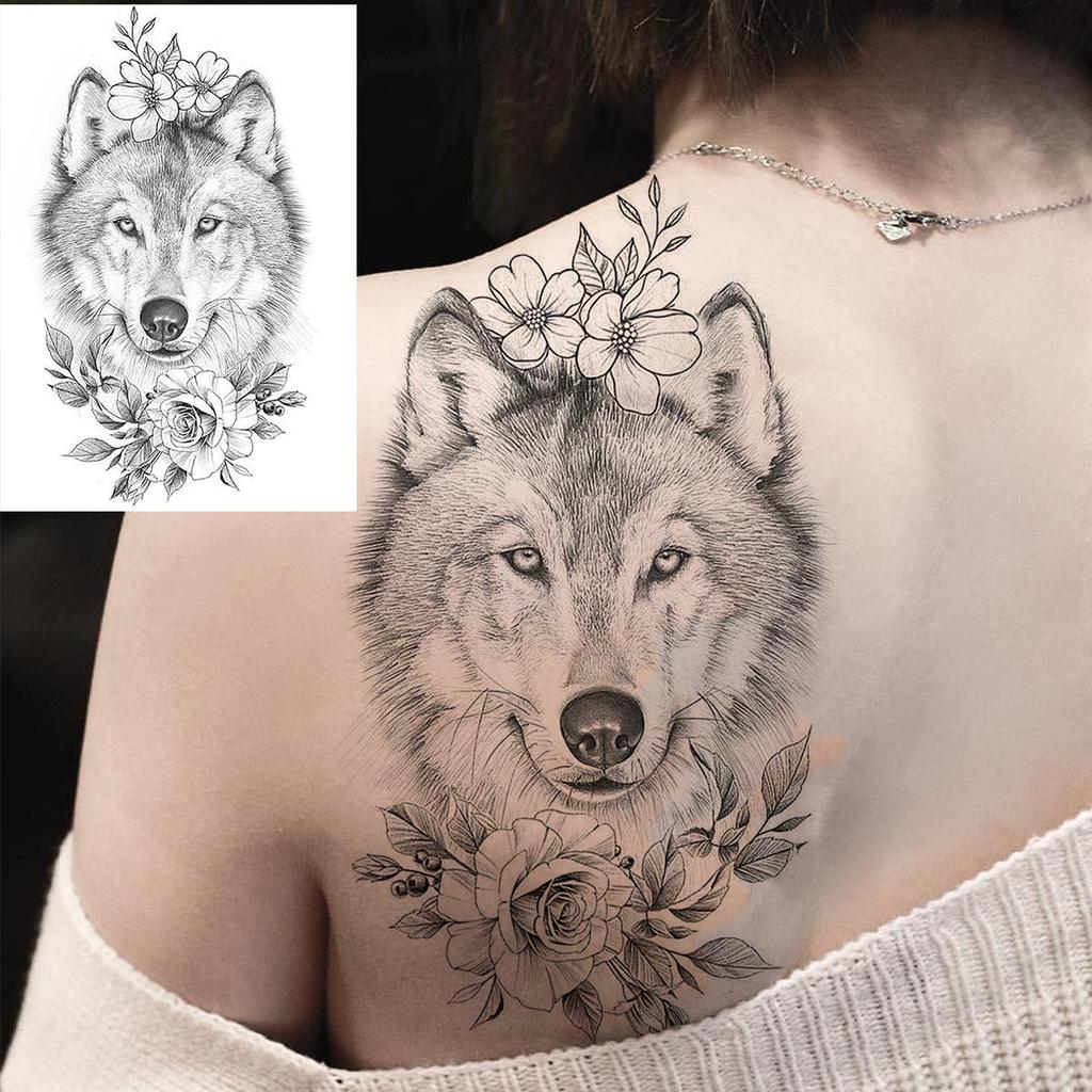 Hochwertige temporäre Rosen-Tattoos für Arm und Wade – Europäischer & Amerikanischer Stil