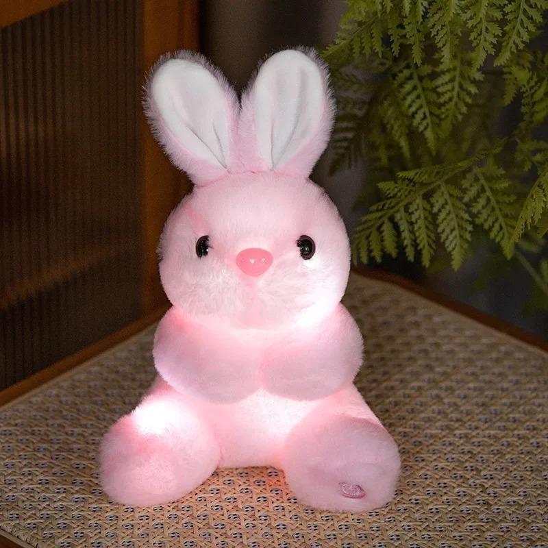 Soft Glow Bunny Plush Toy Cute and Adorable Stuffed Rabbit Perfect Gift for Children and Bunny Enthusiasts Easter Glow Feature