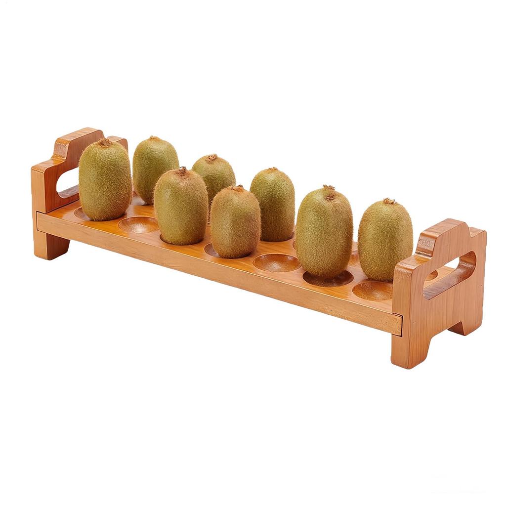 14-Slots Wooden Egg Holder Stackable Organizer Stand Counter Wood Egg Storage Rack Refrigerator Storage Kitchen Decoration