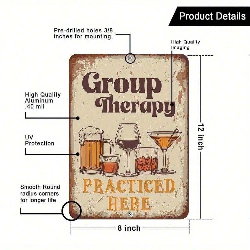 Vintage Metal Beer Sign, Flat Wall Panel, Rustic Decor for Pub, Patio & Bar