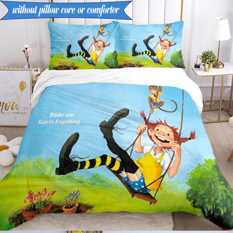 Pi-ppi And Horse Friendship 3pcs K-pop music group Bedding set,Ideal for Bedroom, Dormitory,Including Duvet Cover And 2pcs Pillowcases,Fan gifts