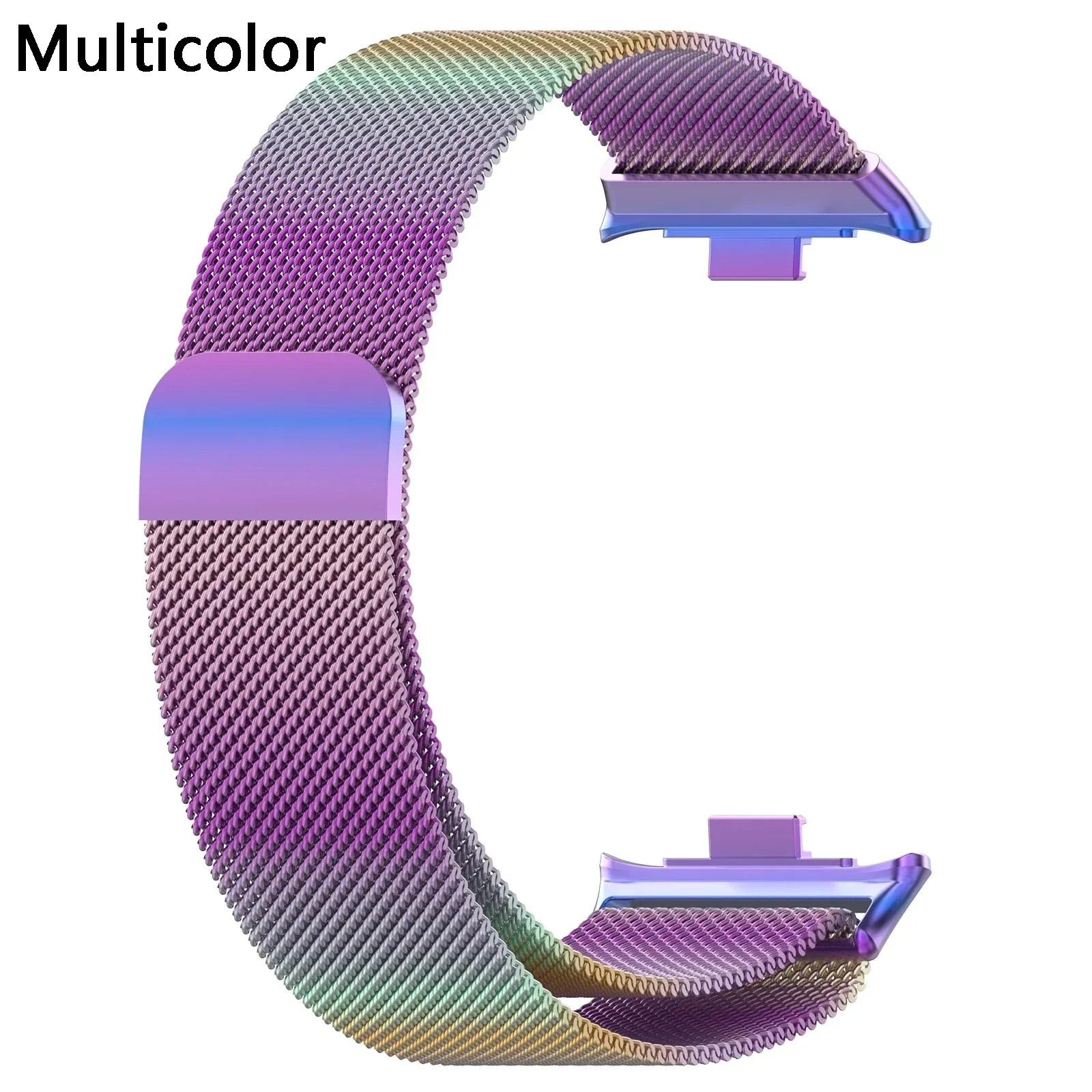 

Ремешок из нержавеющей стали для Xiaomi Redmi Watch 4 Band, металлический магнитный браслет-браслет для Xiao Mi Band 8 Pro Bands for Mi Band 8 Pro разноцветный