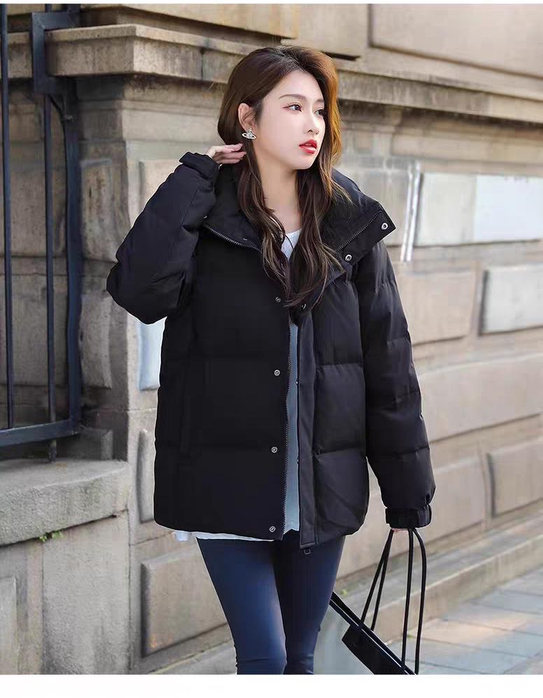 Women's High-End Korean Fashion Down Jacket, Short Style 2025 - Thickened Student Coat for Couples.
