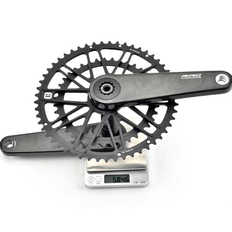 RIRO Carbon Fiber Road Crankset 29MM 50-34/52-36/53-39T Compatible with 11/12 Speed Shimano Direct Mount /110/130BCD Chainrings