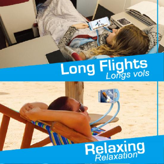 Universell 360 graders rotasjon Hengende hals Telefon Tablet Holder Brakett Stativ