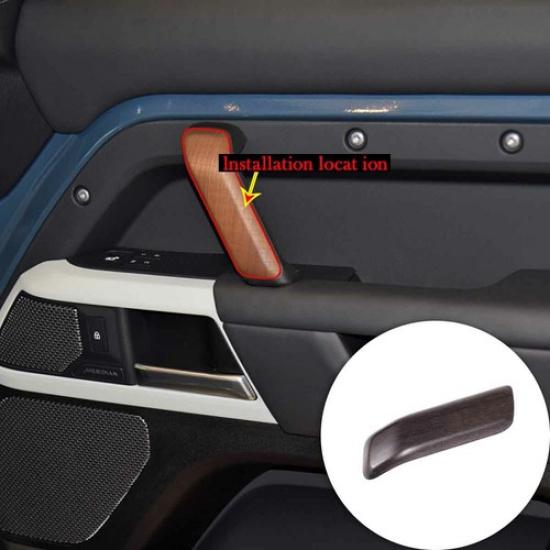 Oak Grain ABS Inner Handle Cover For Land Rover Defender 90 20-22 High-version