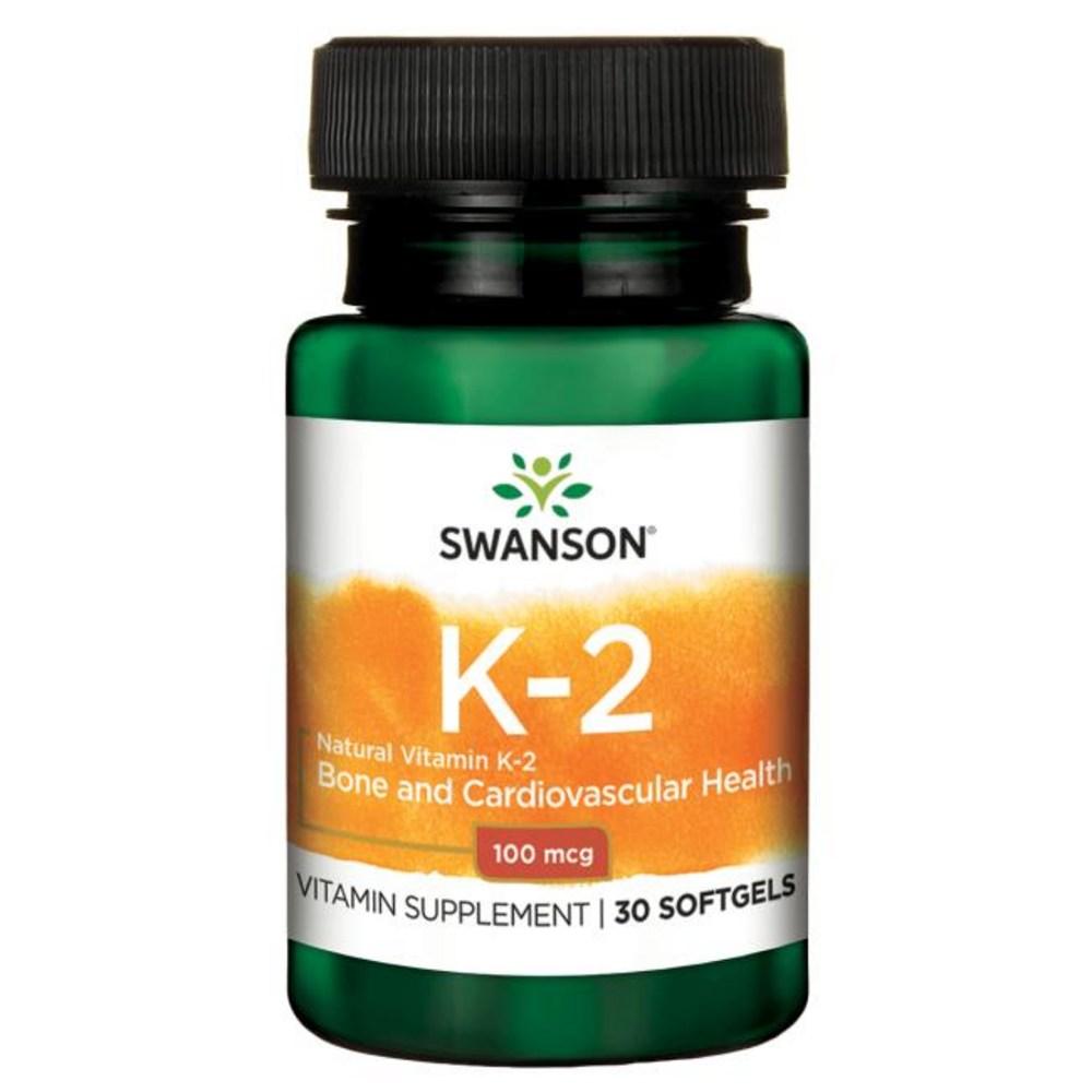 Swanson Natural Vitamin K-2 100mcg Softgels 30 Pcs 1 Pcs