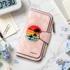 Vintage Surf Print Long Wallet Multi Card Slot Daily Casual Purse For Tropical Summer