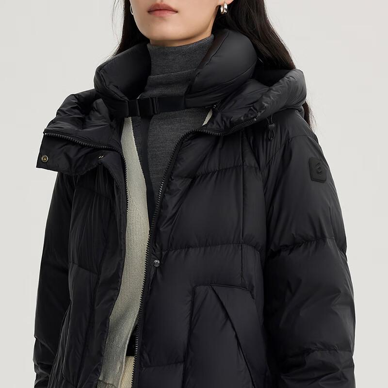 Ailaiyi Women's Long Goose Down Commuter Jacket with Detachable U-Pillow