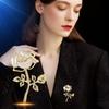 Cheongsam Accessories Romantic Badge Collar Pin Banquet Clothes Pin Fairy Rose Brooches  Unisex