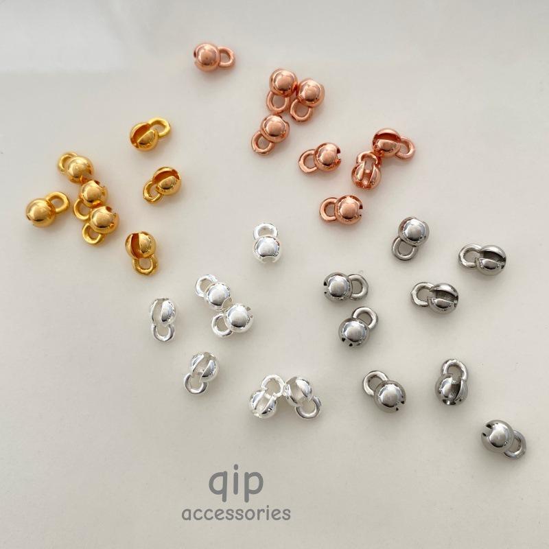 Snap Button Bead Connector Clasp for DIY Jewelry Making