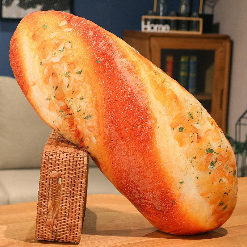 20-110cm French Bread Plush Throw Pillow Soft Realistic Printed and Dyeing Pillow Sofa Kitchen Decoration Party Gift