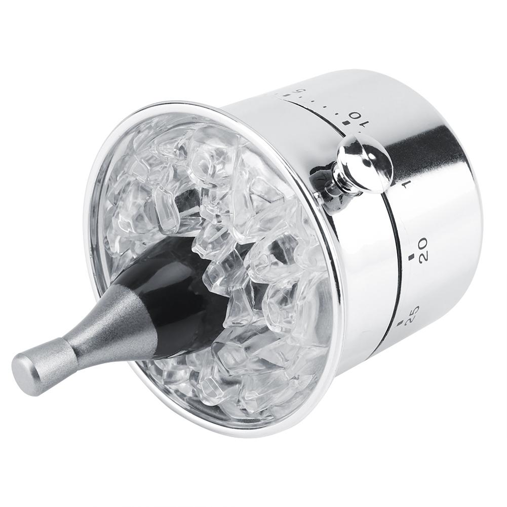 Bucket Shaped 60 Minutes Kitchen Timer Stainless Steel Mechanical Wind up Timer Time Reminder