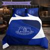 Set Biancheria da Letto Everton Football 3 Pezzi Morbido Set Copripiumino con Federe Set Decorazione Camera da Letto per la Casa