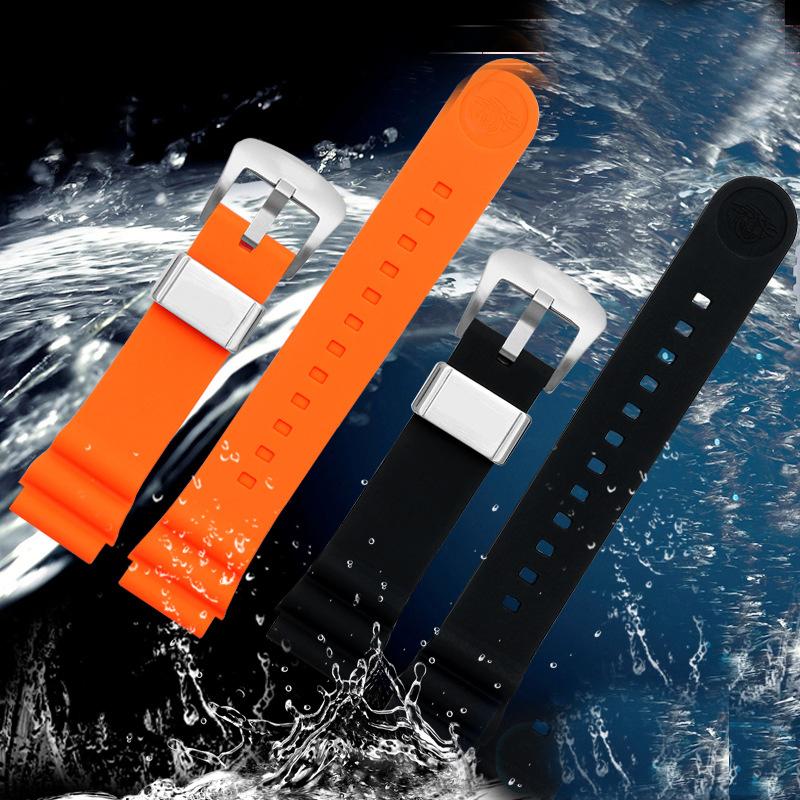 Dla Seiko SNE537 SRPA83J1 pasek do zegarka marka sportowy pasek do zegarka gumowy pasek 22mm Silikonowa Gumowa Bransoleta Czarny Niebieski Pomarańczowy
