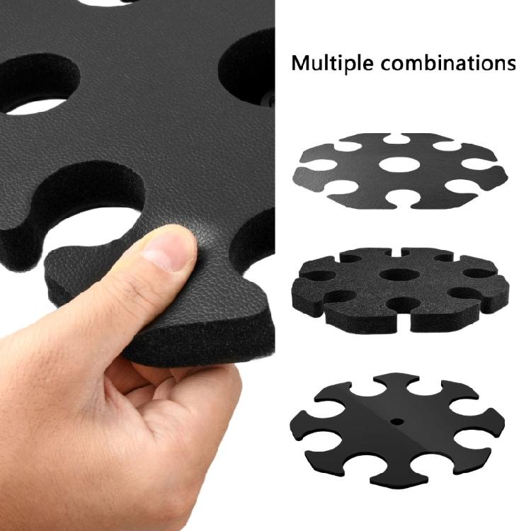 Microphone Stand Mount Mics Holder with Antislip Foam Base and 8 Slot Construction  for Studio Stage