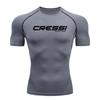 Men Surf SunscreenDiving Suit Rash Protection T-Shirt Swimsuit Tight Short-Sleeved Swimming Floating UV